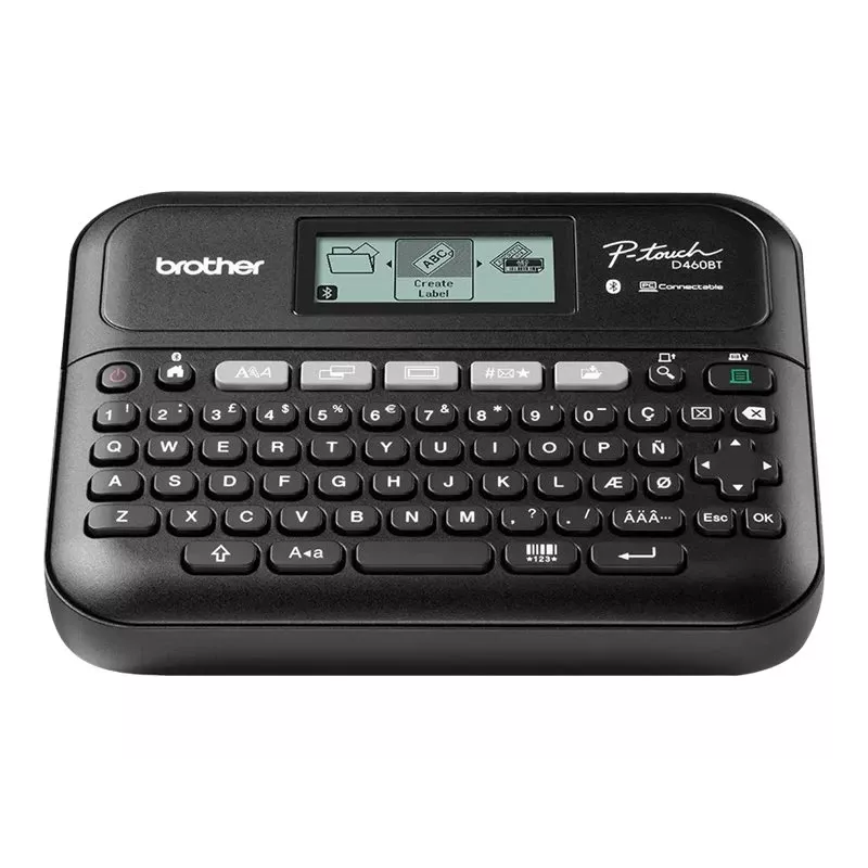 Sildiprinter Brother PT-D460BTVP termosiirde 180×180 DPI 30 mm/s juhtmega ja Bluetooth QWERTY TZe lint