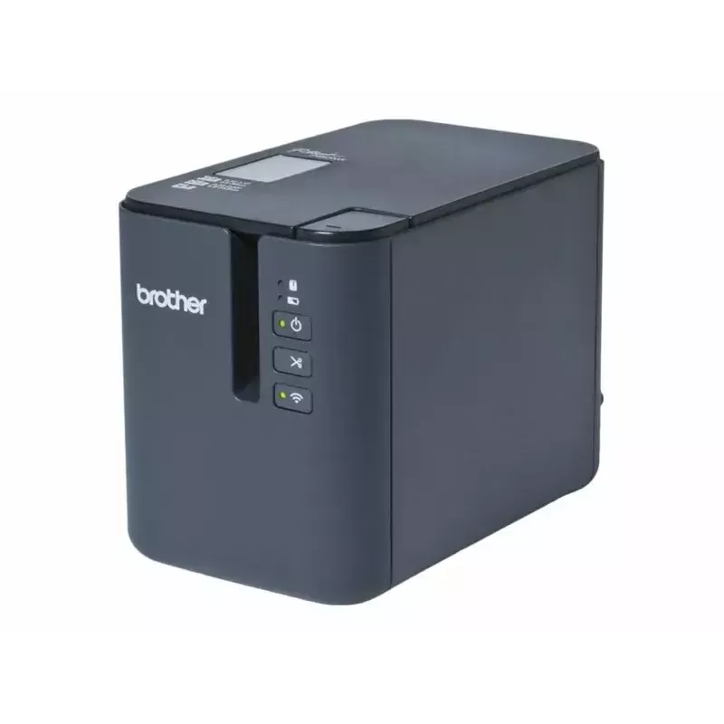 Termoetikettide printer Brother PT‑P900Wc Wi‑Fi — kõrge eraldusvõimega tööstuslik etikettide trükkimine, toetab stantsitud ja pidevaid linte