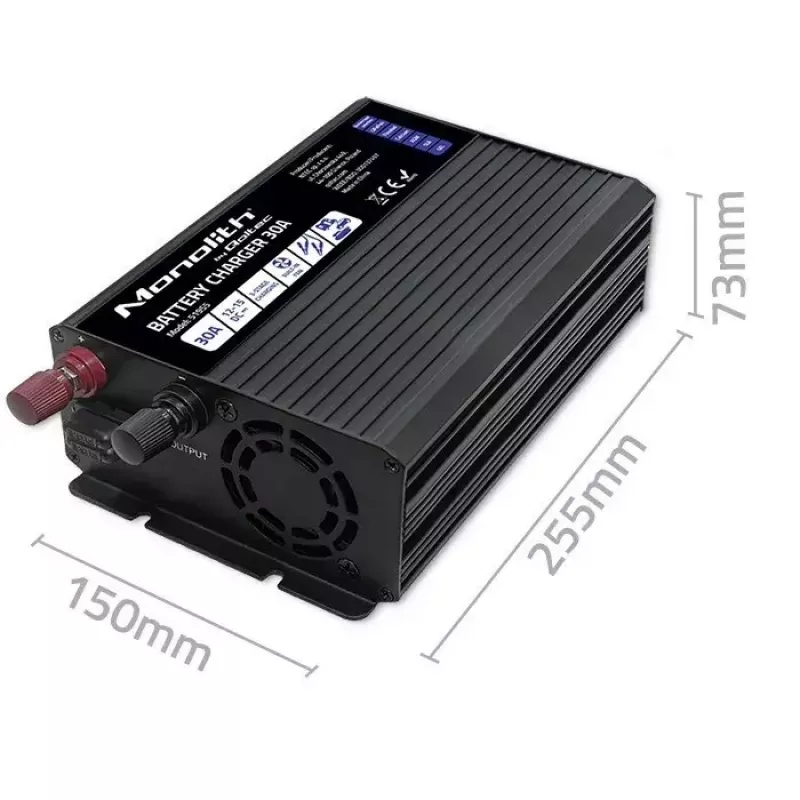 Akulaadija QOLTEC 51955 — 30A 12V LiFePO4, AGM, GEL, SLA akudele