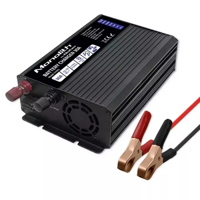 Akulaadija QOLTEC 51955 — 30A 12V LiFePO4, AGM, GEL, SLA akudele