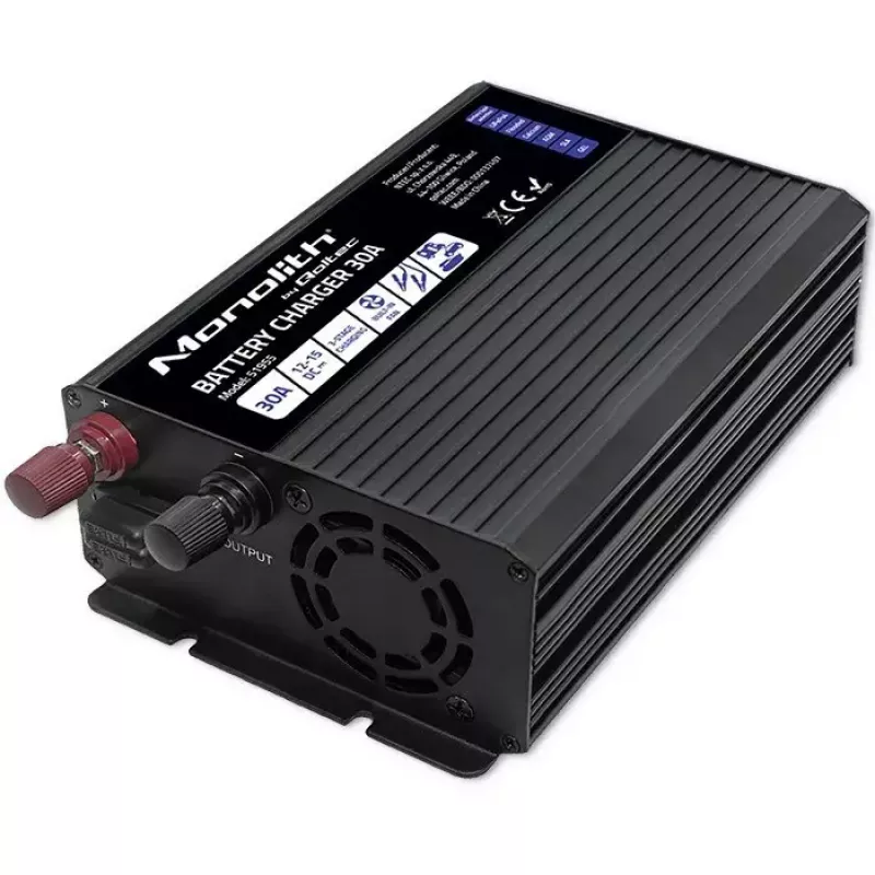 Akulaadija QOLTEC 51955 — 30A 12V LiFePO4, AGM, GEL, SLA akudele