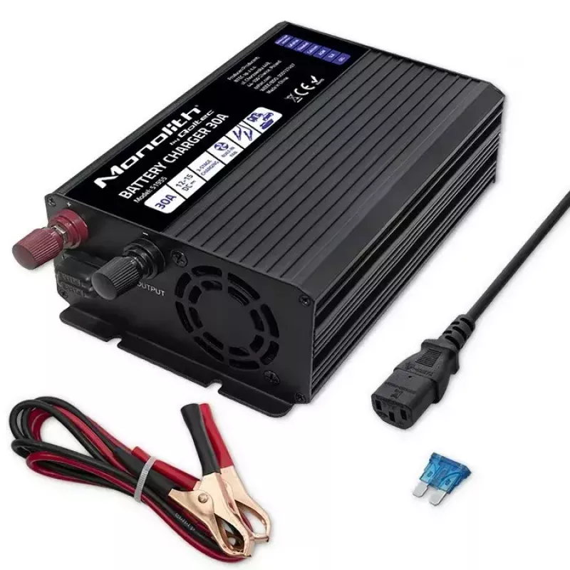 Akulaadija QOLTEC 51955 — 30A 12V LiFePO4, AGM, GEL, SLA akudele