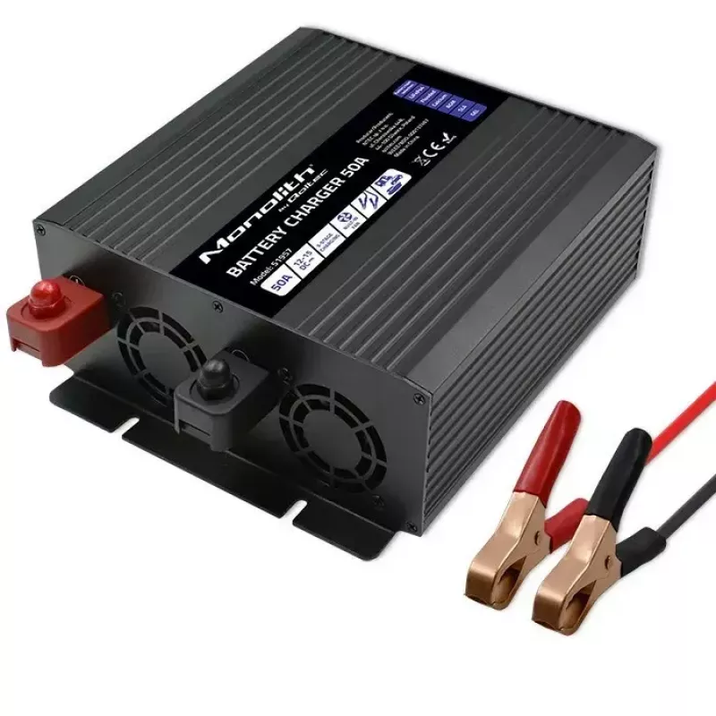 Akulaadija QOLTEC 51957 50A 12V LiFePO4, AGM, GEL, SLA akudele