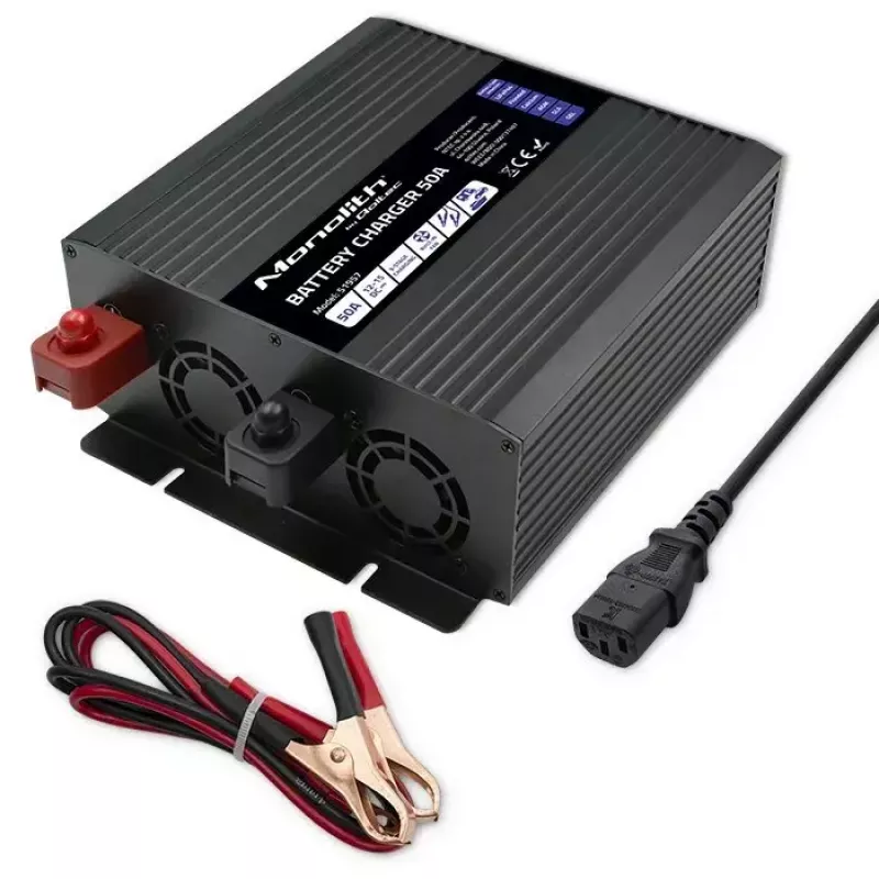 Akulaadija QOLTEC 51957 50A 12V LiFePO4, AGM, GEL, SLA akudele