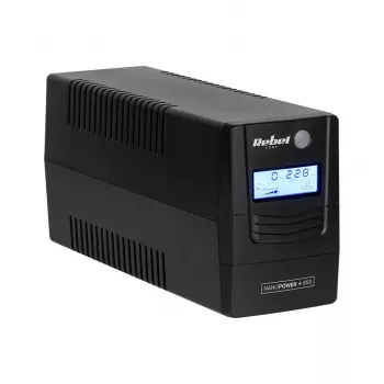 Rebel Nanopower Plus 850 UPS | Võrguühenduseta | Sinusoidne | 850VA | 480W | LCD | USB