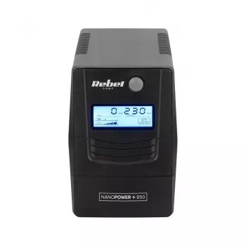 Rebel Nanopower Plus 850 UPS | Võrguühenduseta | Sinusoidne | 850VA | 480W | LCD | USB
