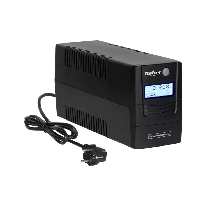 Rebel Nanopower Plus 1000 UPS | Off-line | Sinusoida | 1000VA | 600W | LCD | USB