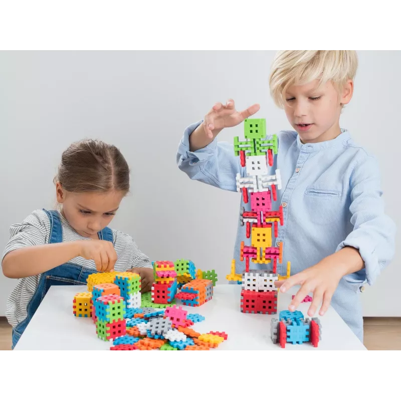 Marioinex Mini Waffle 140 ehituskomplekt — 140 osa, mitmevärviline, vanusele 3+