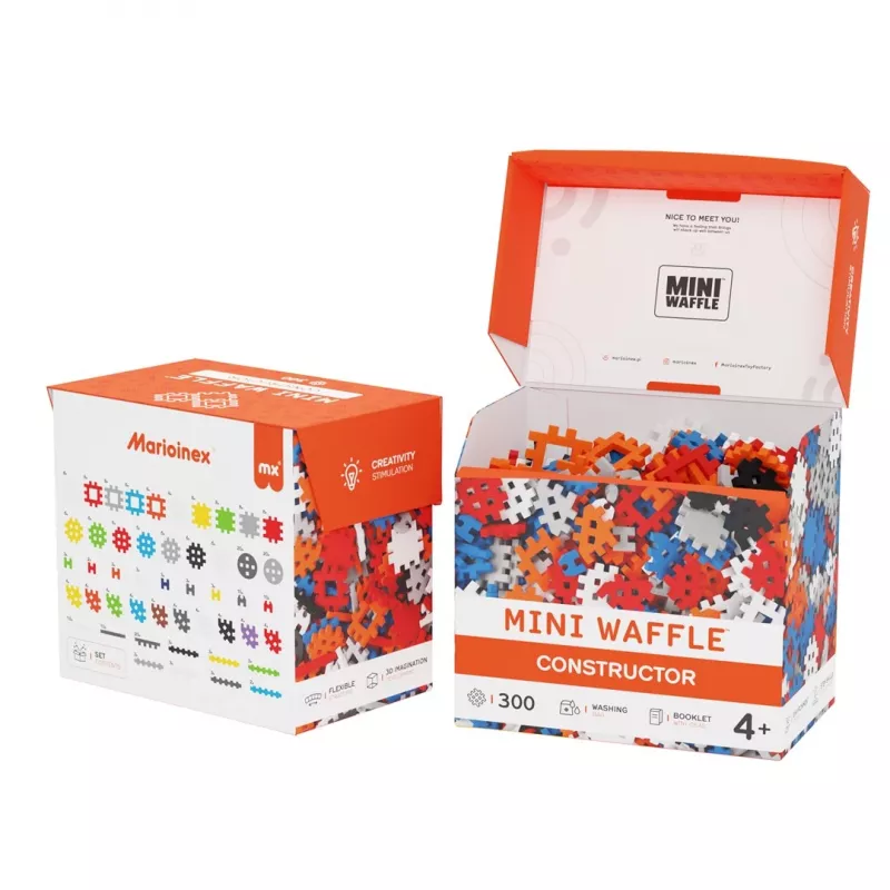 Ehitusklotsid Marioinex Mini Waffle Constructor 300 — ühilduv ühendatavate klotside komplekt, 300 tk, mitmevärviline