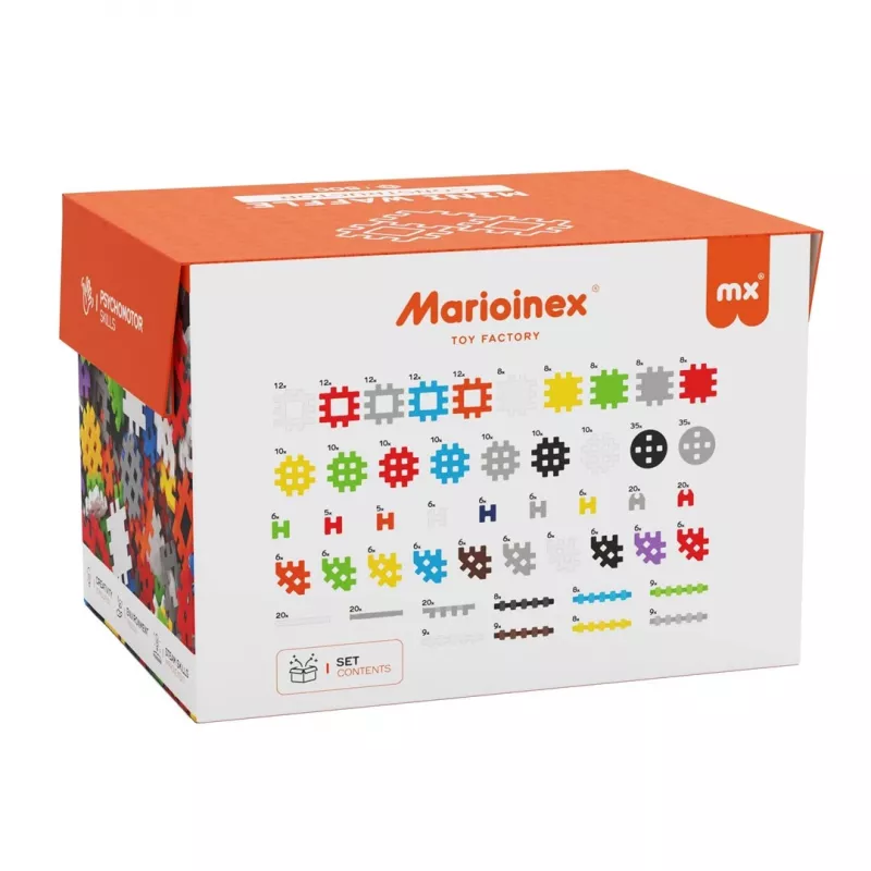 Mänguklotsikomplekt Marioinex Mini Waffle Konstruktor 500, 500 tk, masinpestav, mitmevärviline