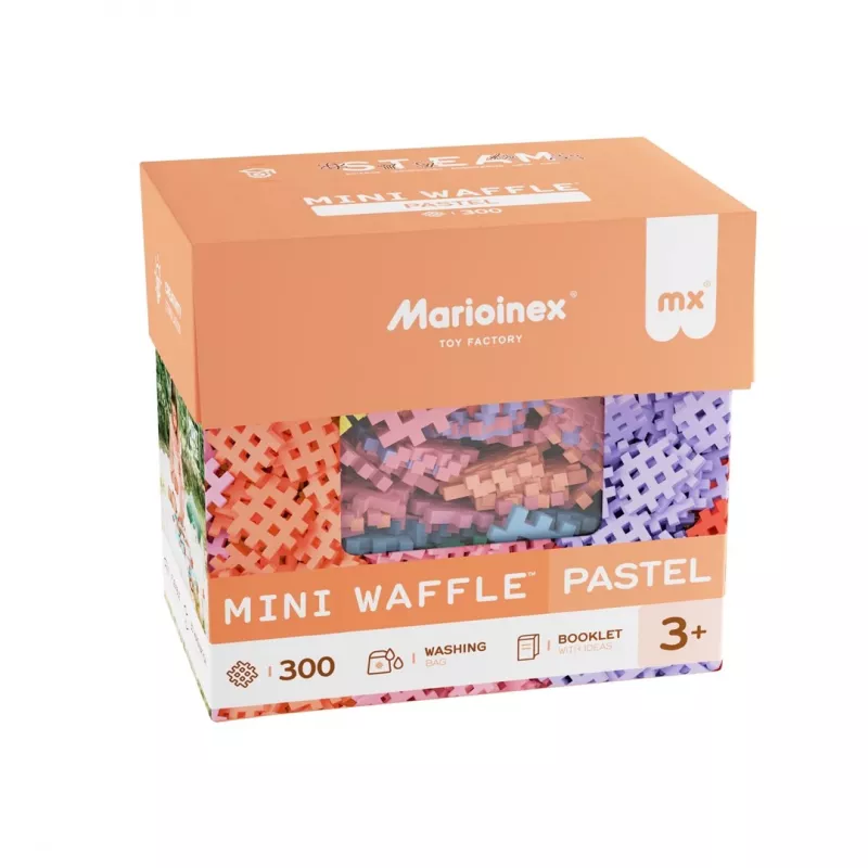 Marioinex Mini Waffle ehitusklotsid, pastelsed, 300 osa