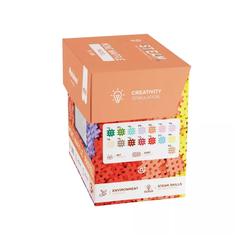 Marioinex Mini Waffle ehitusklotsid, pastelsed, 300 osa