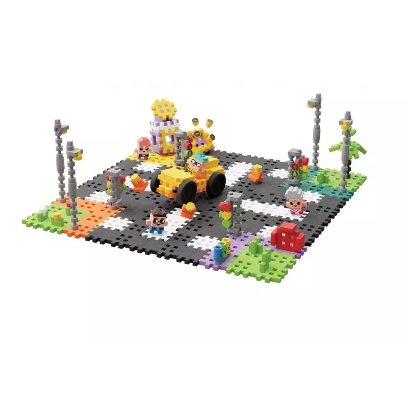 Mänguklotside komplekt Marioinex Waffle mini Blocks - Tänav, 280 osa