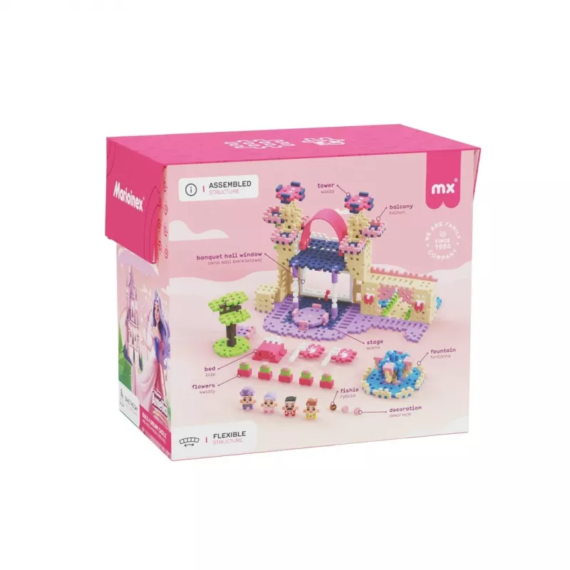 Ehituskomplekt Marioinex Waffle Mini Blocks printsess — 280 tükki, mitmevärviline, karp, vanus 6+
