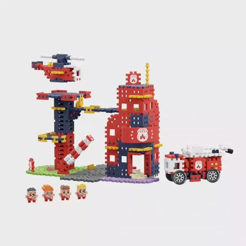 Mängukonstruktor Marioinex Waffle Blocks Tuletõrjedepoo 280 tk, mudel 906279