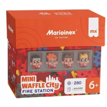Mängukonstruktor Marioinex Waffle Blocks Tuletõrjedepoo 280 tk, mudel 906279