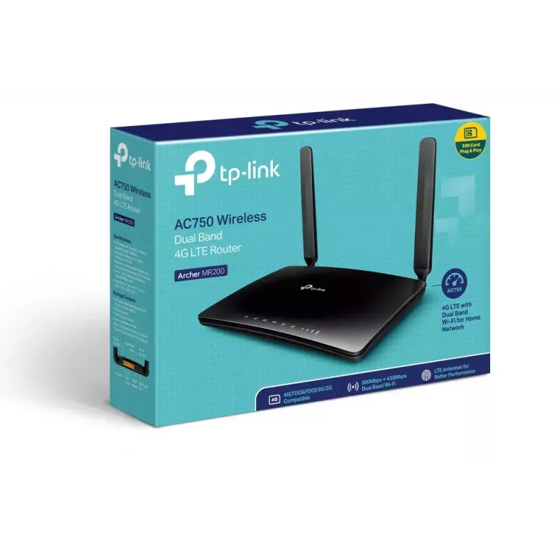 TP-Link AC750 juhtmevaba kaheribaline 4G LTE ruuter