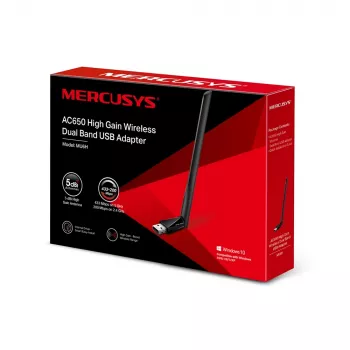 Mercusys AC650 kõrge võimendusega kaheribaline USB-adapter