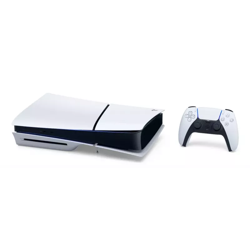 Mängukonsool Sony PlayStation 5 õhuke — 1 TB SSD, AMD Ryzen Zen 2 8-tuumaline 3,5 GHz, AMD RDNA 2 10,3 TFLOPS, 8K HDR, VR-valmis, Bluetooth 5.1, Wi‑Fi, Gigabit Ethernet