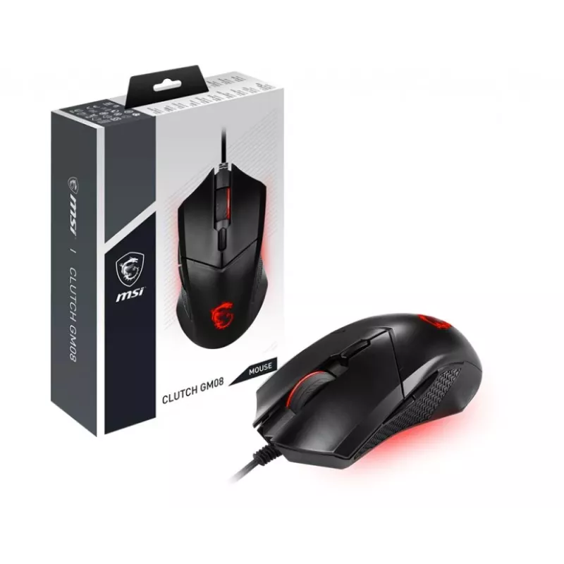 MSI | Clutch GM08 | Mänguhiir | USB 2.0 | Must