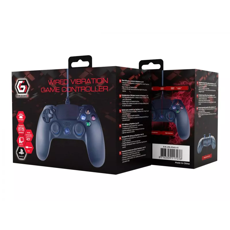 Mängupult Gembird JPD-PS4U-01 must USB