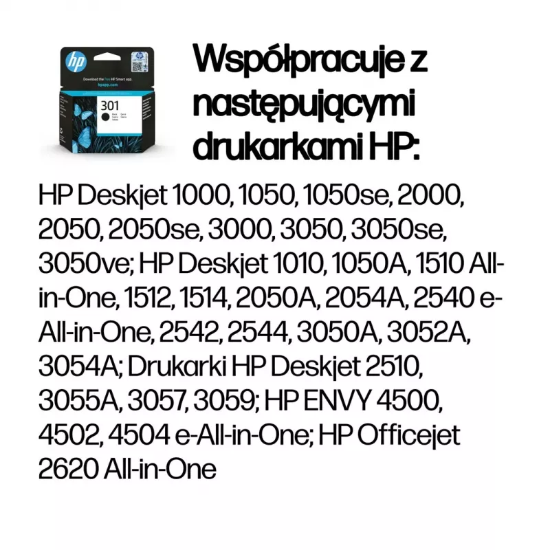 HP 301 must originaal tindikassett