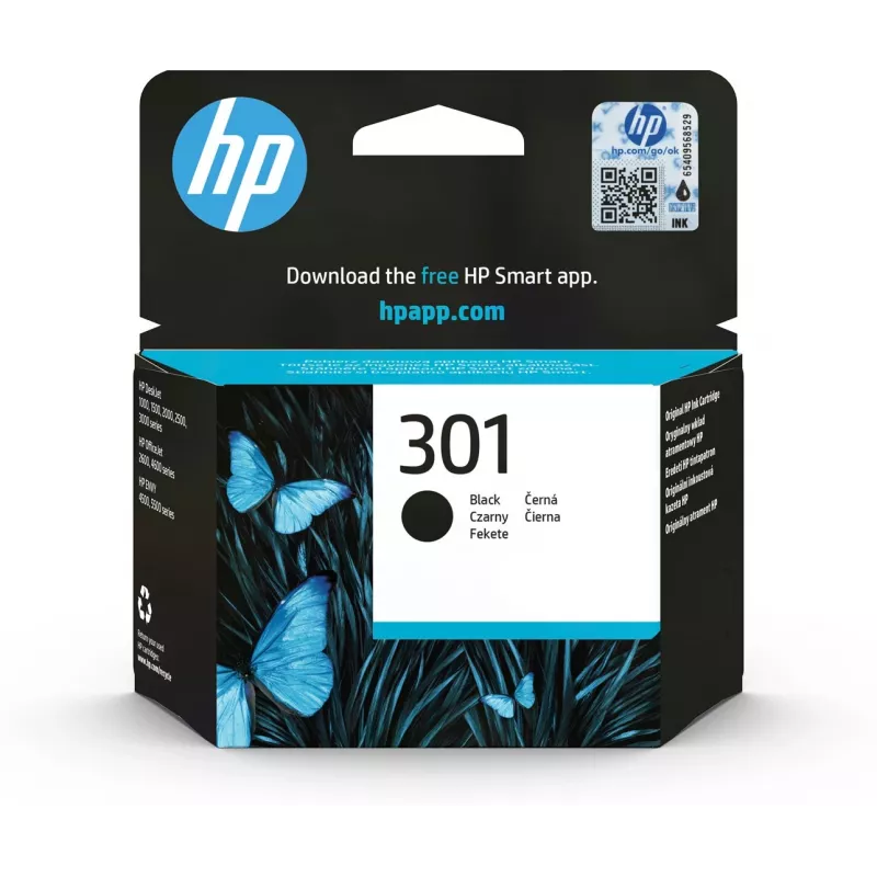 HP 301 must originaal tindikassett