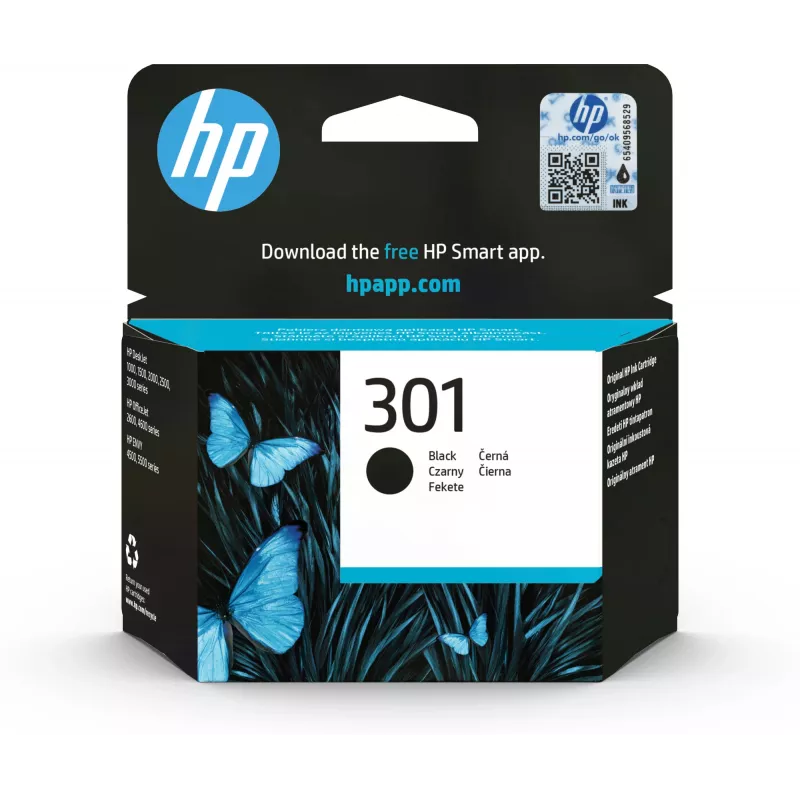 HP 301 originaal tindikassett must standardmahutavus 3ml