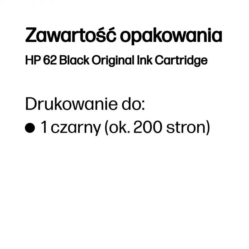 HP 62 Must Originaal tindikassett