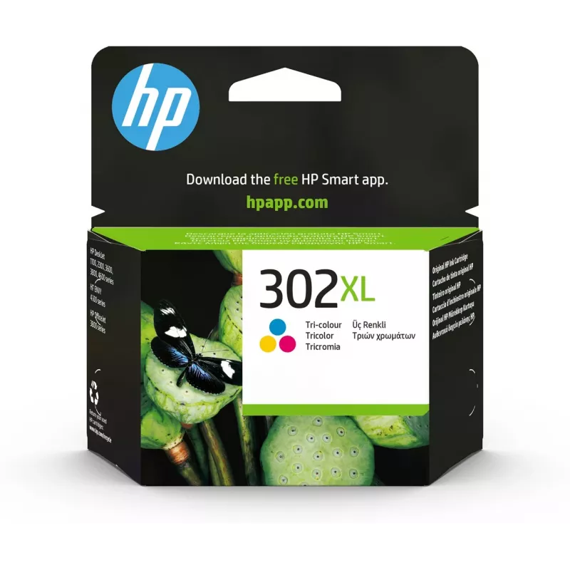 HP 302XL kõrge tootlikkusega kolmevärviline originaal tindikassett