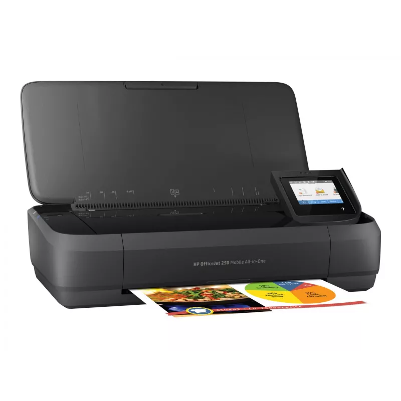 HP Officejet 250 mobiilne mitmefunktsiooniline MFP värviline tindiprinter A4 8ppm kopeerimine 10ppm printimine 50 lehte USB Wi-Fi
