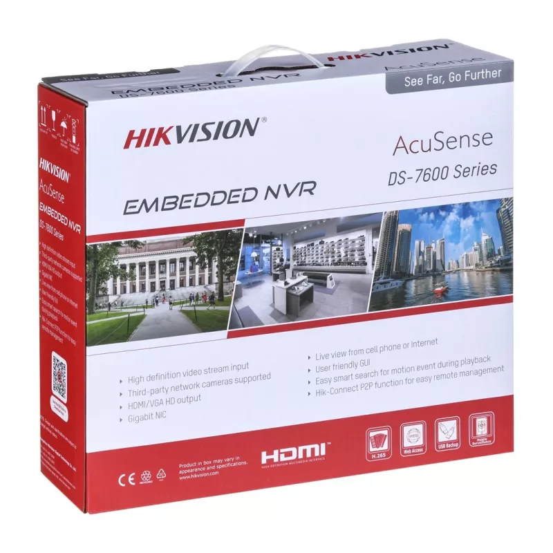 Võrgu videosalvesti Hikvision DS-7608NXI-K1/8P(D) — 8‑kanaliline NVR 8 PoE pordi ja 4K toega