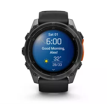 Garmin Fenix 8 3,56 cm (1,4) AMOLED 51 mm digitaalne 454 x 454 pikslit puuteekraan titaan Wi-Fi GPS (satelliit)
