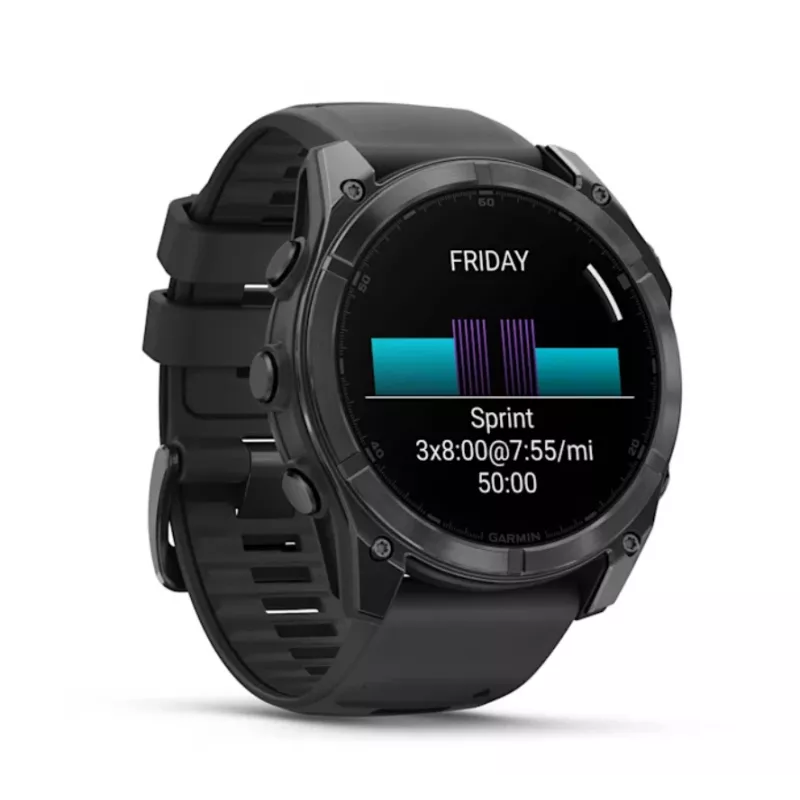 Garmin Fenix 8 3,56 cm (1,4) AMOLED 51 mm digitaalne 454 x 454 pikslit puuteekraan titaan Wi-Fi GPS (satelliit)