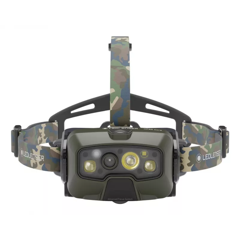 Ledlenser HF8R Core RGB Camouflage - Pealambiga taskulamp LED, roheline