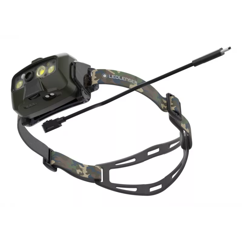 Ledlenser HF8R Core RGB Camouflage - Pealambiga taskulamp LED, roheline