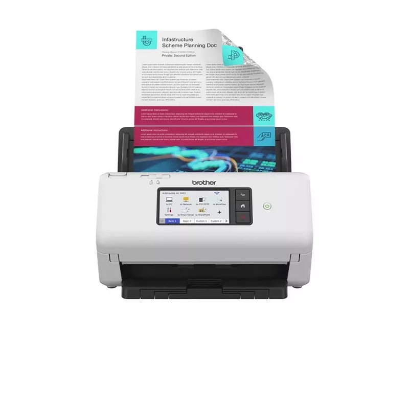 ADF-skanner Brother ADS-4700W 600 x 600 DPI A4 Mustvalge