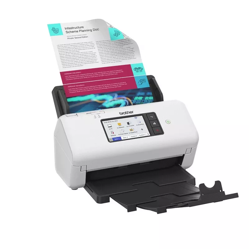 ADF-skanner Brother ADS-4700W 600 x 600 DPI A4 Mustvalge