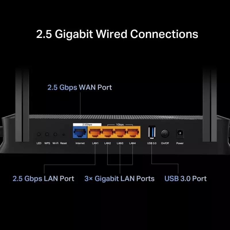 TP-Link Archer BE3600 traadita ruuter 2,5 Gigabit Ethernet kaheribaline (2,4 GHz / 5 GHz) Must