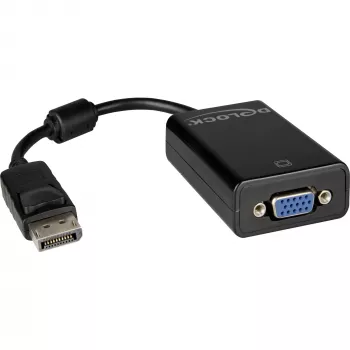 DeLOCK 61848 videokaabli adapter 0,125 m VGA (D-Sub) DisplayPort Must