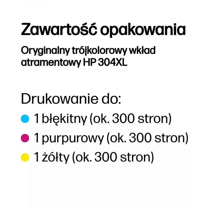 HP 304XL kolmevärviline originaal tindikassett