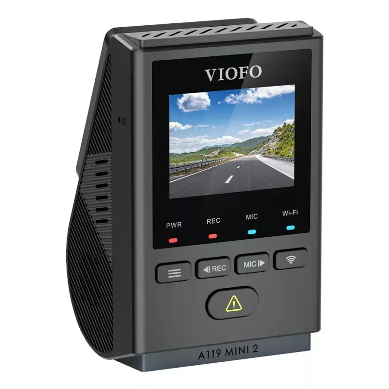 VIOFO A119 MINI 2-G GPS pardakaamera – 1‑kanaliline Quad HD 2560×1440, Sony STARVIS 2 IMX675, 60 kaadrit/s, 140° F1.6, GPS, Wi‑Fi, kaheribaline, parkimisrežiim