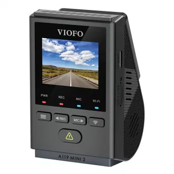 VIOFO A119 MINI 2-G GPS pardakaamera – 1‑kanaliline Quad HD 2560×1440, Sony STARVIS 2 IMX675, 60 kaadrit/s, 140° F1.6, GPS, Wi‑Fi, kaheribaline, parkimisrežiim