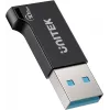 Unitek USB-C to USB-A adapter A1049ABK01 — must, USB-C (emane) USB-A (isane) kompaktne adapter