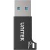 Unitek USB-C to USB-A adapter A1049ABK01 — must, USB-C (emane) USB-A (isane) kompaktne adapter