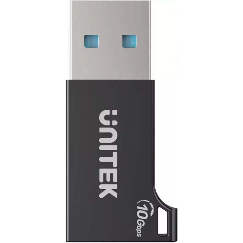 Unitek USB-C to USB-A adapter A1049ABK01 — must, USB-C (emane) USB-A (isane) kompaktne adapter