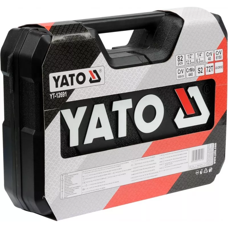 Yato YT-12691 padrunvõtme komplekt 82 tk