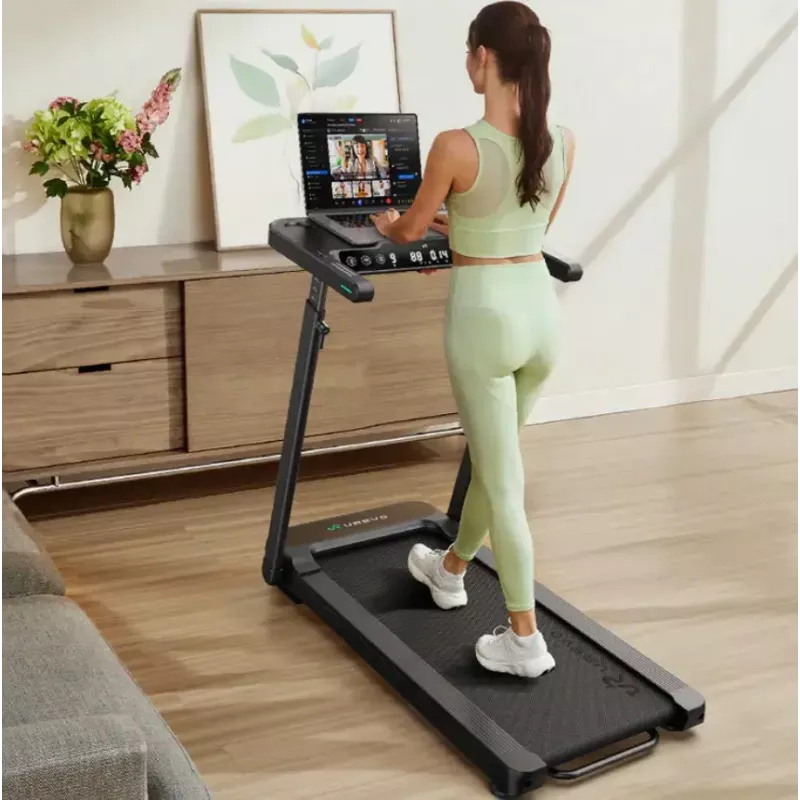 Urevo jooksulint sisseehitatud töö- ja treeningulauaga Foldi 3S Maksimaalne kasutaja kaal 120 kg Minimaalne kiirus 1 km/h Maksimaalne kiirus 12 km/h