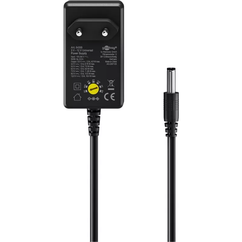 Goobay 64569 Laadija mobiilseadmetele universaalne must AC-DC siseruumides (64569)