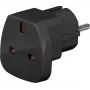 Wentronic Goobay reisiadapter, must – UK-pistikupesast tüüpi F (tüüp F, CEE 7/7) (94271)